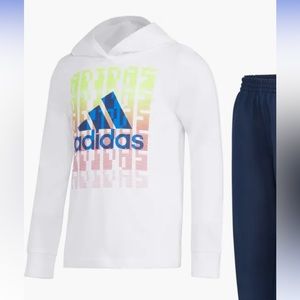 NWOT adidas Long Sleeve Hoodie T-Shirt Size 6